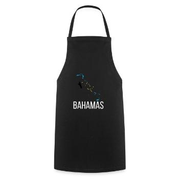 Bahamas Bahamas Origine Drapeau bahaméen - Tablier de cuisine - noir - Devant - AI Model Male 185 dark (185cm)