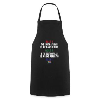 South Africa Flag South African South Africa Roots - Cooking Apron - black - Front - AI Model Male 185 dark (185cm)