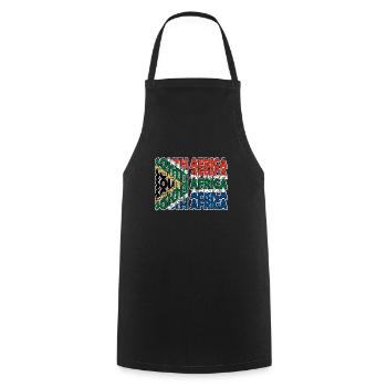 South Africa Flag South African South Africa Roots - Cooking Apron - black - Front - AI Model Male 185 dark (185cm)