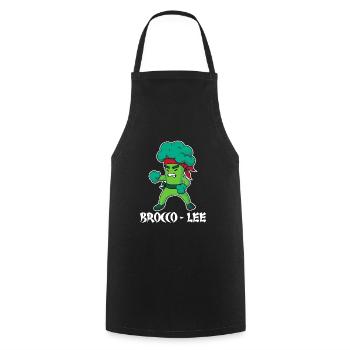 Brocco Lee Broccoli Meme - Kochschürze - Schwarz - Vorne - AI Model Male 185 dark (185cm)