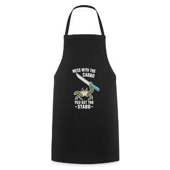 Funny crab meme - Cooking Apron - black - Front - AI Model Male 185 dark (185cm)