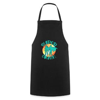 Super Cousin - Cooking Apron - black - Front - AI Model Male 185 dark (185cm)
