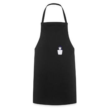 Pinguin in Brusttasche Pinguin in Tasche - Kochschürze - Schwarz - Vorne - AI Model Male 185 dark (185cm)