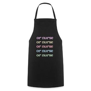 Surgical Nurse Surgical Nurse Nurse - Cooking Apron - black - Front - AI Model Male 185 dark (185cm)