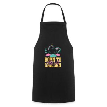 Einhorn est né pour être une licorne - Tablier de cuisine - noir - Devant - AI Model Male 185 dark (185cm)