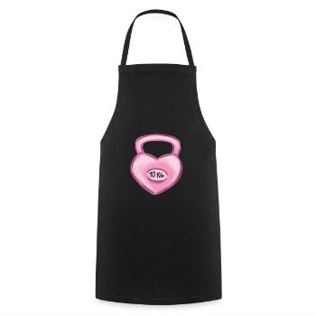 Weightlifting Weight Training Sport Fitness Trainer - Cooking Apron - black - Front - AI Model Male 185 dark (185cm)