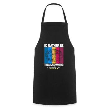 Geocaching Geocacher Dicton - Tablier de cuisine - noir - Devant - AI Model Male 185 dark (185cm)