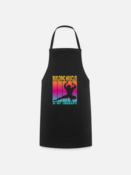 Building Muscles is My Therapy - Kochschürze - Schwarz