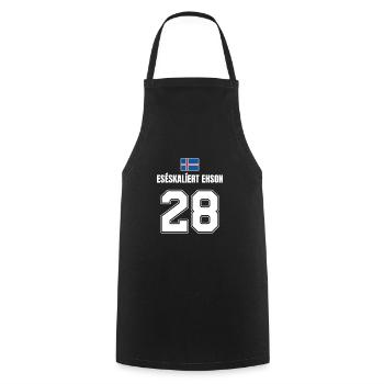 Fußball Island Sauf Trikot Es Eskaliert Ehson - Kochschürze - Schwarz - Vorne - AI Model Male 185 dark (185cm)