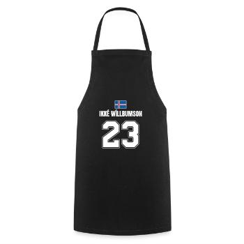 Fußball Island Sauf Trikot Ikke Willbumson 23 - Kochschürze - Schwarz - Vorne - AI Model Male 185 dark (185cm)