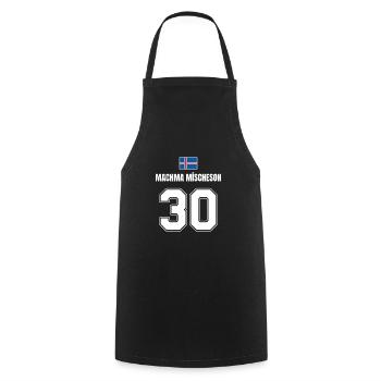 Fußball Island Sauf Trikot Machma Mischeson 30 - Kochschürze - Schwarz - Vorne - AI Model Male 185 dark (185cm)
