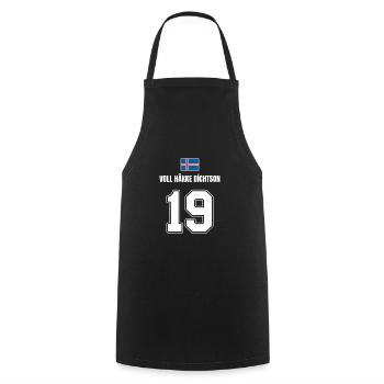 Fußball Island Sauf Trikot Voll Hakke Dichtson 19 - Kochschürze - Schwarz - Vorne - AI Model Male 185 dark (185cm)