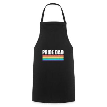Pride Dad - LGBT Gay Pride Month Community - Cooking Apron - black - Front - AI Model Male 185 dark (185cm)