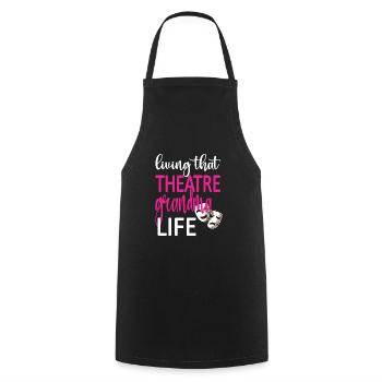 Fière Théâtre Grand-mère Théâtre Acteur Grand-mère - Tablier de cuisine - noir - Devant - AI Model Male 185 dark (185cm)