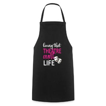 Théâtre Tante Fière Théâtre Acteurs Tante - Tablier de cuisine - noir - Devant - AI Model Male 185 dark (185cm)