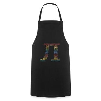 Pi Symbol Math Math Numbers Arc-en-ciel - Tablier de cuisine - noir - Devant - AI Model Male 185 dark (185cm)