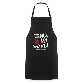 Proud Boxmama Gift Box Mother By Boxer Mama - Cooking Apron - black - Front - AI Model Male 185 dark (185cm)