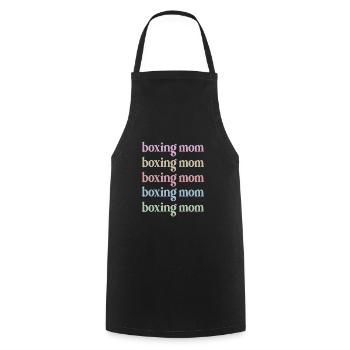 Proud Boxmama Gift Box Mother By Boxer Mama - Cooking Apron - black - Front - AI Model Male 185 dark (185cm)