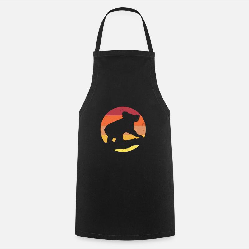 Koala Retro Australia Marsupial - Cooking Apron - black