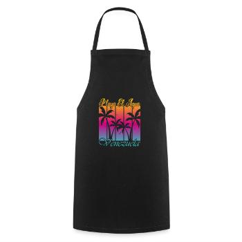 Playa El Aqua Venezuela - Cooking Apron - black - Front - AI Model Male 185 dark (185cm)