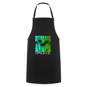 Mykonos Grèce Coucher de soleil - Tablier de cuisine - noir - Devant - AI Model Male 185 dark (185cm)