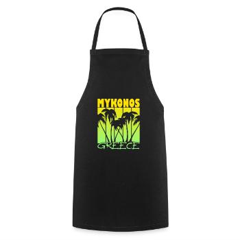 Mykonos Grèce Coucher de soleil - Tablier de cuisine - noir - Devant - AI Model Male 185 dark (185cm)