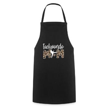 Taekwondo Mom Taekwondo Mother Taekwondo Fighter - Cooking Apron - black - Front - AI Model Male 185 dark (185cm)