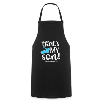 Fière maman nageuse Maman nageuse Maman - Tablier de cuisine - noir - Devant - AI Model Male 185 dark (185cm)
