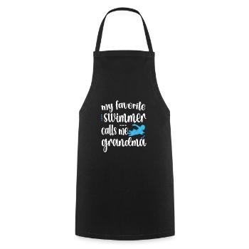 Fière natation Grand-mère Grand-mère Nageuse Grand-mère natation Grand-mère - Tablier de cuisine - noir - Devant - AI Model Male 185 dark (185cm)