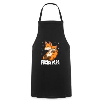 Fuchs Papa und Baby Papa Vatertag für einen Papa - Kochschürze - Schwarz - Vorne - AI Model Male 185 dark (185cm)