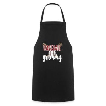 Grammy Grandma Of A Baseball Player Baseball Grammy - Cooking Apron - black - Front - AI Model Male 185 dark (185cm)