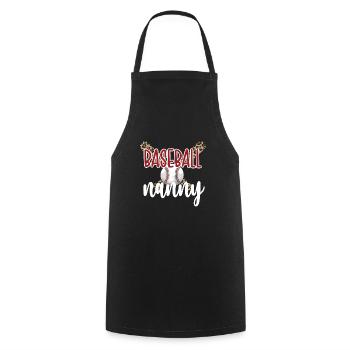 Nounou Grand-mère d’un joueur de baseball Nounou de baseball - Tablier de cuisine - noir - Devant - AI Model Male 185 dark (185cm)