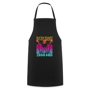 Vintage Phi Phi Islands Thaïlande - Tablier de cuisine - noir - Devant - AI Model Male 185 dark (185cm)