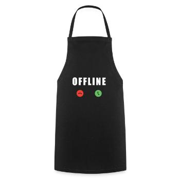 Offline Kein Empfang Signal Internet Verbindung - Kochschürze - Schwarz - Vorne - AI Model Male 185 dark (185cm)