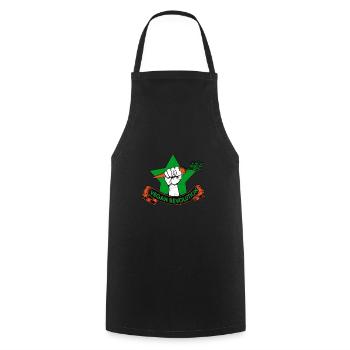 Vegan Revolution Plant Vegetarian Diet Veganism - Kochschürze - Schwarz - Vorne - AI Model Male 185 dark (185cm)