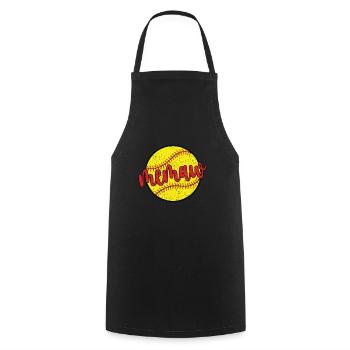 Memaw Grandma Of a Softball Player Softball Memaw - Cooking Apron - black - Front - AI Model Male 185 dark (185cm)