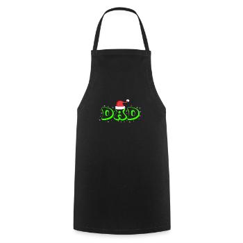 Papa Père Noël Laid Noël - Tablier de cuisine - noir - Devant - AI Model Male 185 dark (185cm)