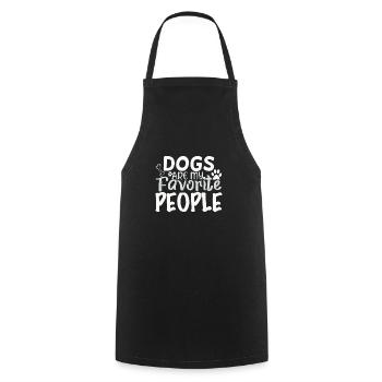 Dogs Are My Favorite People - Cooking Apron - black - Front - AI Model Male 185 dark (185cm)