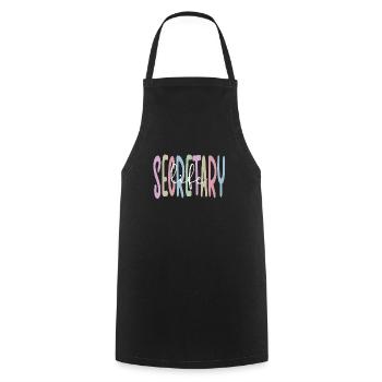 Fier secrétaire Appréciation Employé de bureau - Tablier de cuisine - noir - Devant - AI Model Male 185 dark (185cm)