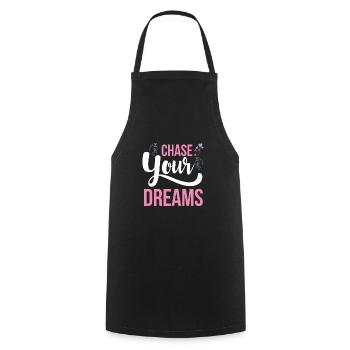 Live your dreams Unicorn - Cooking Apron - black - Front - AI Model Male 185 dark (185cm)