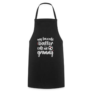 Grammy Grandma From Football Player Football Grammy - Cooking Apron - black - Front - AI Model Male 185 dark (185cm)
