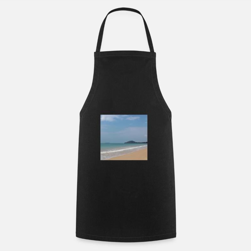 Beach with sea and blue sky - Cooking Apron - black