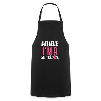 Croyez que je suis un survivant - Tablier de cuisine - noir - Devant - AI Model Male 185 dark (185cm)