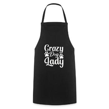 Crazy dog lady - Cooking Apron - black - Front - AI Model Male 185 dark (185cm)