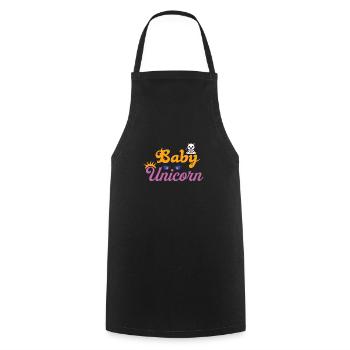 Bébé Einhorn Licorne - Tablier de cuisine - noir - Devant - AI Model Male 185 dark (185cm)