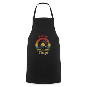 Boss of Vinyl Retro Vintage Music - Tablier de cuisine - noir - Devant - AI Model Male 185 dark (185cm)