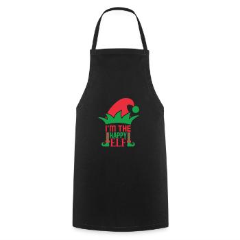 Je suis le joyeux elfe norvégien - Tablier de cuisine - noir - Devant - AI Model Male 185 dark (185cm)