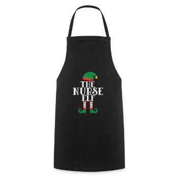 Je suis l’elfe infirmière - Tablier de cuisine - noir - Devant - AI Model Male 185 dark (185cm)