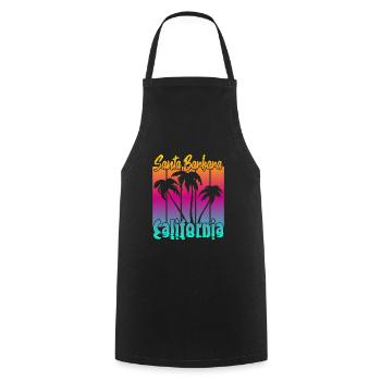 Vintage Santa Barbara Sunset - Cooking Apron - black - Front - AI Model Male 185 dark (185cm)