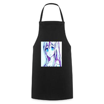 Japan Anime Drawing - Cooking Apron - black - Front - AI Model Male 185 dark (185cm)